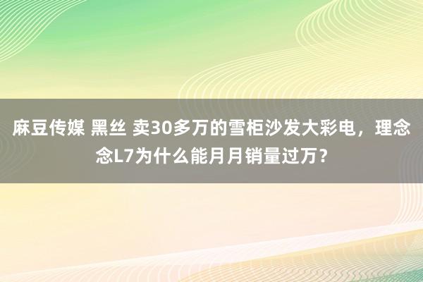 麻豆传媒 黑丝 卖30多万的雪柜沙发大彩电，理念念L7为什么能月月销量过万？