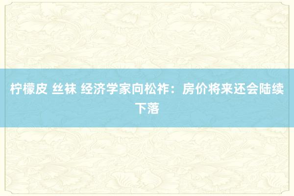 柠檬皮 丝袜 经济学家向松祚：房价将来还会陆续下落