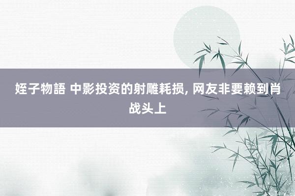 姪子物語 中影投资的射雕耗损， 网友非要赖到肖战头上
